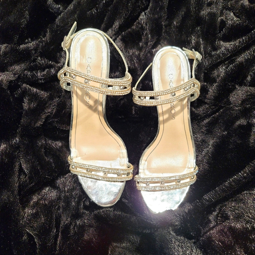 Silver Rhinestone Sandals